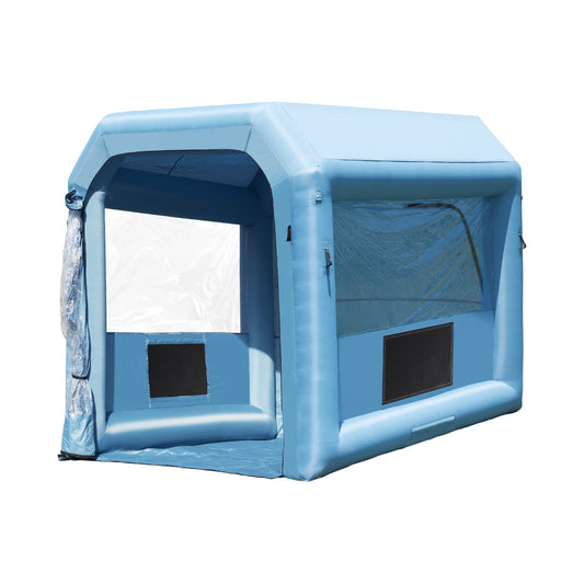 Inflatable Paint Booth, 9.8 x 8.2 x 8.2 ft Inflatable Spray Booth, with 550W Powerful Blower and Air Filter System, Portable Car Paint Booth for Motorcycle, Bicycle, Small Furniture Painting