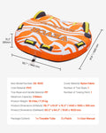 Inflatable Towable Tube 1-2 Riders Boating Water Sports