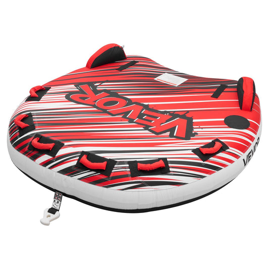 Towable Tube 3 Riders 231kg Capacity Inflatable Boat Tow with Fins
