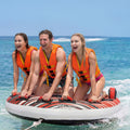 Towable Tube 3 Riders 231kg Capacity Inflatable Boat Tow with Fins