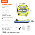 Inflatable Towable Tube 1-3 Riders 510lbs Nylon Boating Water Sport