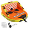 Inflatable Towable Tube 1-2 Riders 340lbs Deck Seats Backrest Boat
