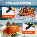 Inflatable Towable Tube 1-2 Riders 340lbs Deck Seats Backrest Boat