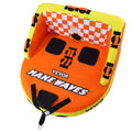 Inflatable Towable Tube 1-2 Riders 340lbs Deck Seats Backrest Boat