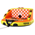 Inflatable Towable Tube 1-2 Riders 340lbs Deck Seats Backrest Boat