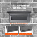 Through The Wall Drop Box, Heavy Duty Steel Through the Wall Mailbox with 2.8-7.9