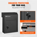 Through Door Key Drop Box Steel 12x6x16