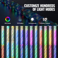 2x 5FT RGB LED Whip Lights App Remote Control UTV ATV Truck