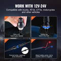 2x 5FT RGB LED Whip Lights App Remote Control UTV ATV Truck