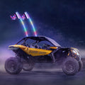 2x 5FT RGB LED Whip Lights App Remote Control UTV ATV Truck