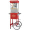 Popcorn Maker 850W 8Oz Cart Machine Red 48 Cups Hot Oil