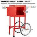 Popcorn Maker 850W 8Oz Cart Machine Red 48 Cups Hot Oil