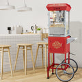Popcorn Maker 850W 8Oz Cart Machine Red 48 Cups Hot Oil