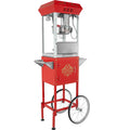 Popcorn Maker 850W 8Oz Cart Machine Red 48 Cups Hot Oil