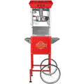 Popcorn Maker 850W 8Oz Cart Machine Red 48 Cups Hot Oil