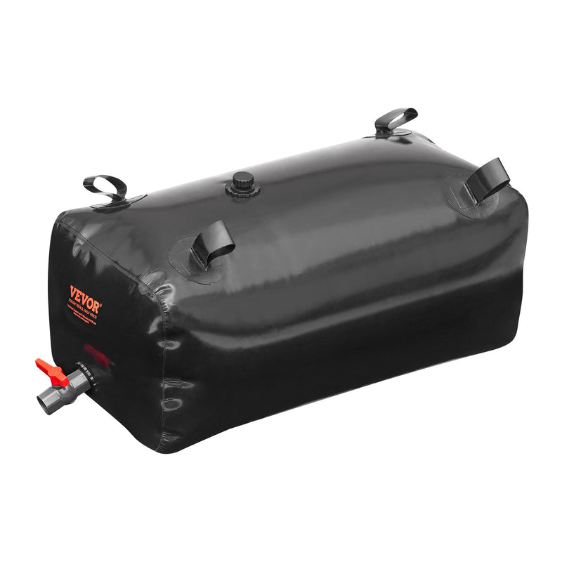 Portable Water Storage Bladder 29.9 Gal Black Collapsible Tank