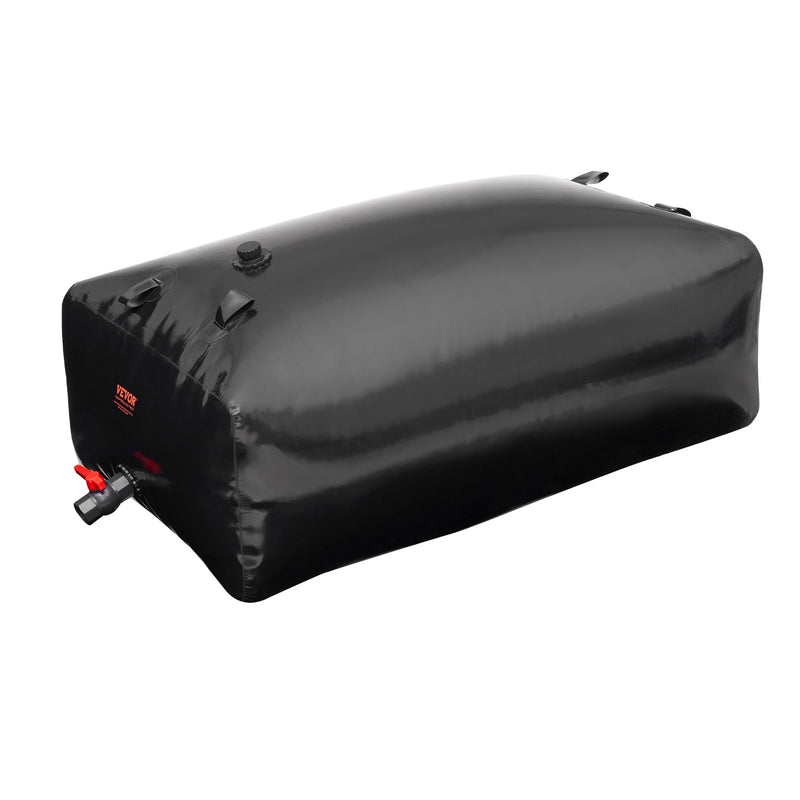 Portable Water Storage Bladder 540L PVC Collapsible Black Tank