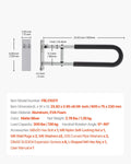 Toilet Safety Rail 60.5cm U-Shaped Grab Bar Foldable 136kg Capacity
