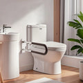 Toilet Safety Rail 60.5cm U-Shaped Grab Bar Foldable 136kg Capacity