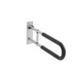 Toilet Safety Rail 60.5cm U-Shaped Grab Bar Foldable 136kg Capacity