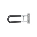Toilet Safety Rail, 60.5 cm U-Shaped Handicap Grab Bar, Foldable Senior Safety Pole, Flip Up Toilet Grab Bars with Anti-Slip Support Handle, 136 kg Load Capacity for Elderly, Disabled, Pregnant