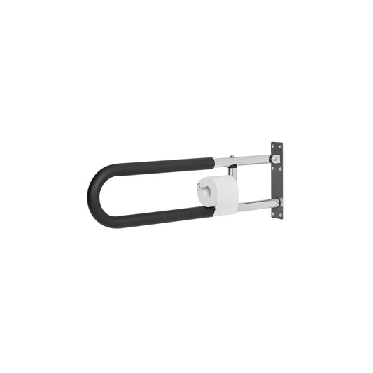 Toilet Safety Rail 76.5cm U-Shaped Grab Bar Foldable 136kg Load