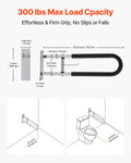 Toilet Safety Rail 76.5cm U-Shaped Grab Bar Foldable 136kg Load