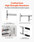 Toilet Safety Rail 76.5cm U-Shaped Grab Bar Foldable 136kg Load