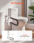 Toilet Safety Rail 76.5cm U-Shaped Grab Bar Foldable 136kg Load