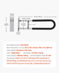 Toilet Safety Rail 76.5cm U-Shaped Grab Bar Foldable 136kg Load