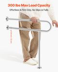 Toilet Safety Rail 80cm U-Shape 304 Stainless Steel Grab Bar 136kg
