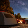 SUV Camping Tent 8x8 6-8 Person PU2000mm Double Layer Rain Cover