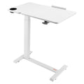 Overbed Table Mobile Laptop Desk Adjustable Height White 4 Wheels