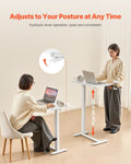 Overbed Table Mobile Height Adjustable Rolling Laptop Desk White