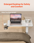 Overbed Table Mobile Height Adjustable Rolling Laptop Desk White