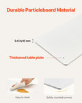 Overbed Table Mobile Height Adjustable Rolling Laptop Desk White