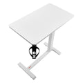 Overbed Table Mobile Height Adjustable Rolling Laptop Desk White