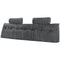Wedge Headboard Pillow KING Grey Washable 2 Pockets Headrests