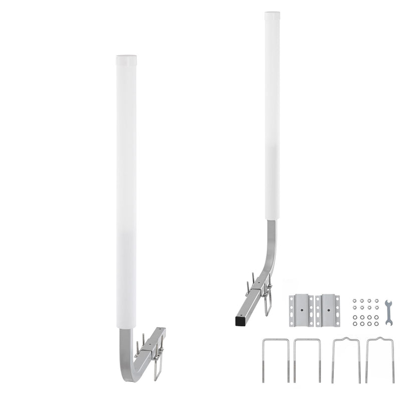 Boat Trailer Guide, 1016mm Adjustable Design Trailer Guide Poles, 2PCS High-Hardness Steel Trailer Guide-Ons, Trailer Guides with PVC Pipe Posts, for Ski Boat, Fishing Boat or Sailboat Trailer