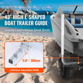 Boat Trailer Guide, 1016mm Adjustable Design Trailer Guide Poles, 2PCS High-Hardness Steel Trailer Guide-Ons, Trailer Guides with PVC Pipe Posts, for Ski Boat, Fishing Boat or Sailboat Trailer
