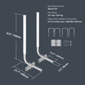 Boat Trailer Guide, 1016mm Adjustable Design Trailer Guide Poles, 2PCS High-Hardness Steel Trailer Guide-Ons, Trailer Guides with PVC Pipe Posts, for Ski Boat, Fishing Boat or Sailboat Trailer