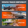 Boat Trailer Guide, 1219.2mm Adjustable Design Trailer Guide Poles, 2PCS High-Hardness Steel Trailer Guide-Ons, Trailer Guides with PVC Pipes, for Ski Boat, Fishing Boat or Sailboat Trailer