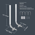 Boat Trailer Guide, 1219.2mm Adjustable Design Trailer Guide Poles, 2PCS High-Hardness Steel Trailer Guide-Ons, Trailer Guides with PVC Pipes, for Ski Boat, Fishing Boat or Sailboat Trailer