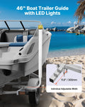 Boat Trailer Guide 1175mm LED Light 2PCS Steel Guide-Ons PVC
