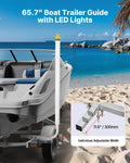 Boat Trailer Guide 1670mm LED Light Steel 2PCS Wide Adjustable