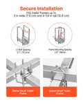 Boat Trailer Guide 1670mm LED Light Steel 2PCS Wide Adjustable