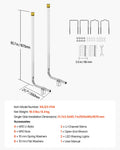 Boat Trailer Guide 1670mm LED Light Steel 2PCS Wide Adjustable