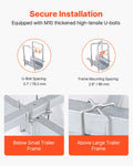 Boat Trailer Guide 2PCS Adjustable Bunk Guide-Ons Hardened Steel Roller