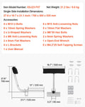 Boat Trailer Guide 2PCS Adjustable Bunk Guide-Ons Hardened Steel Roller
