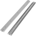 Drawer Slides, 1 Pair 42 Inch Heavy Duty Drawer Slides, Ball Bearing Side Mount Drawer Hardware Slides, 500 LBS Load Capacity 3-Section Full Extension Drawer Slides for Smooth Slide, Less Noise